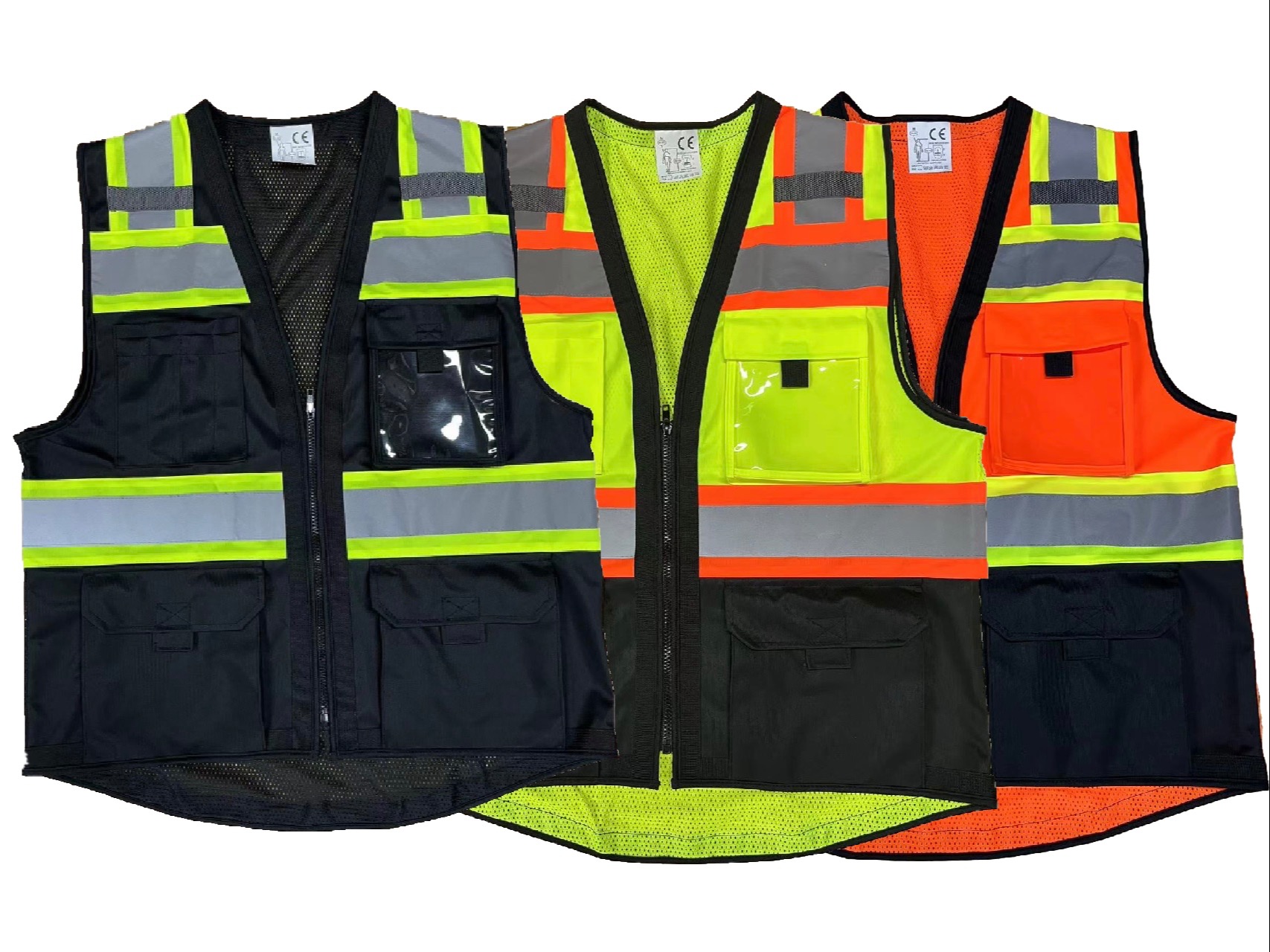 Renegade Sportswear Men’s High Viz Class 3 Light Weight Padded Multi-Pocket Mesh Vest 1261