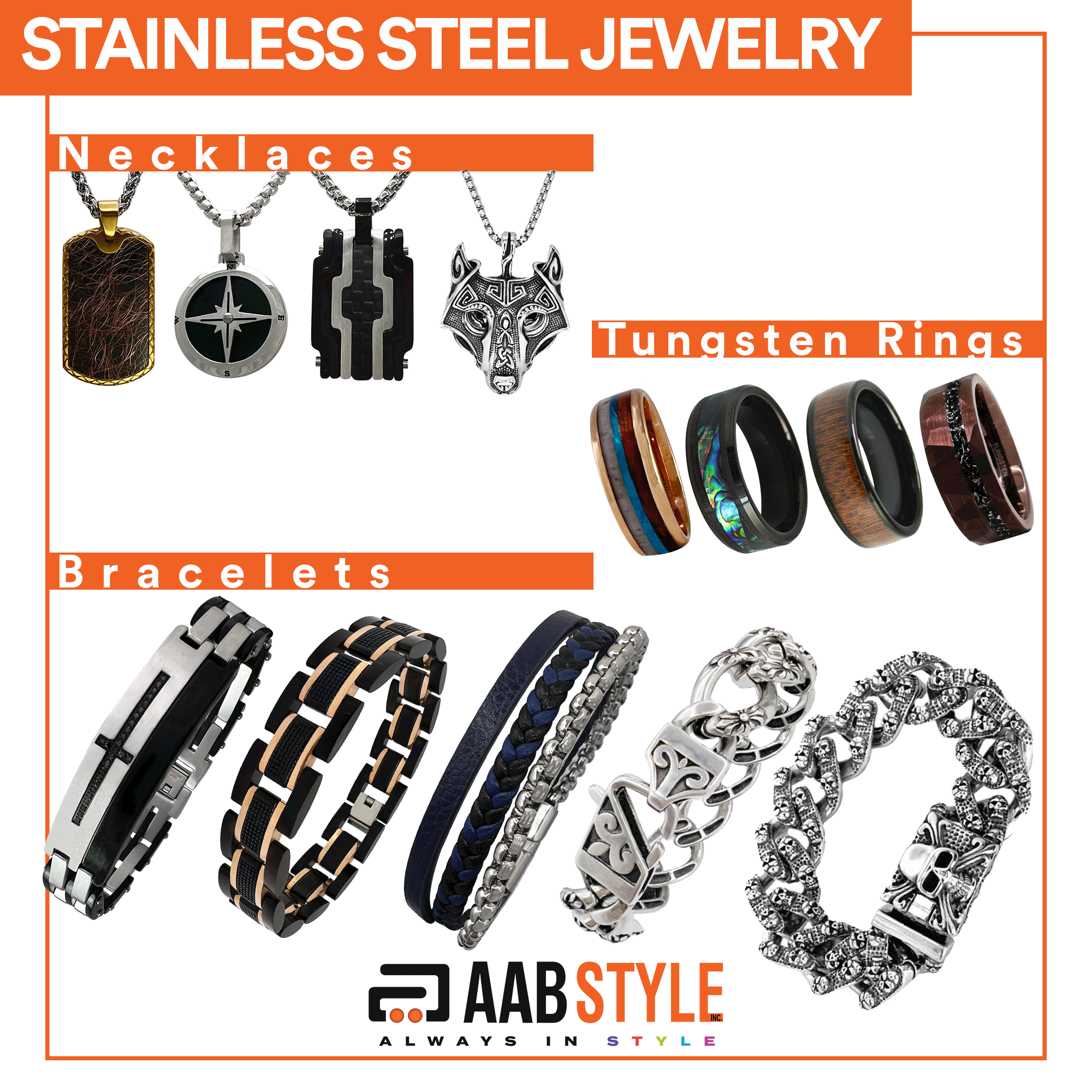 Largest Collection of Stainless Steel Jewelry 34