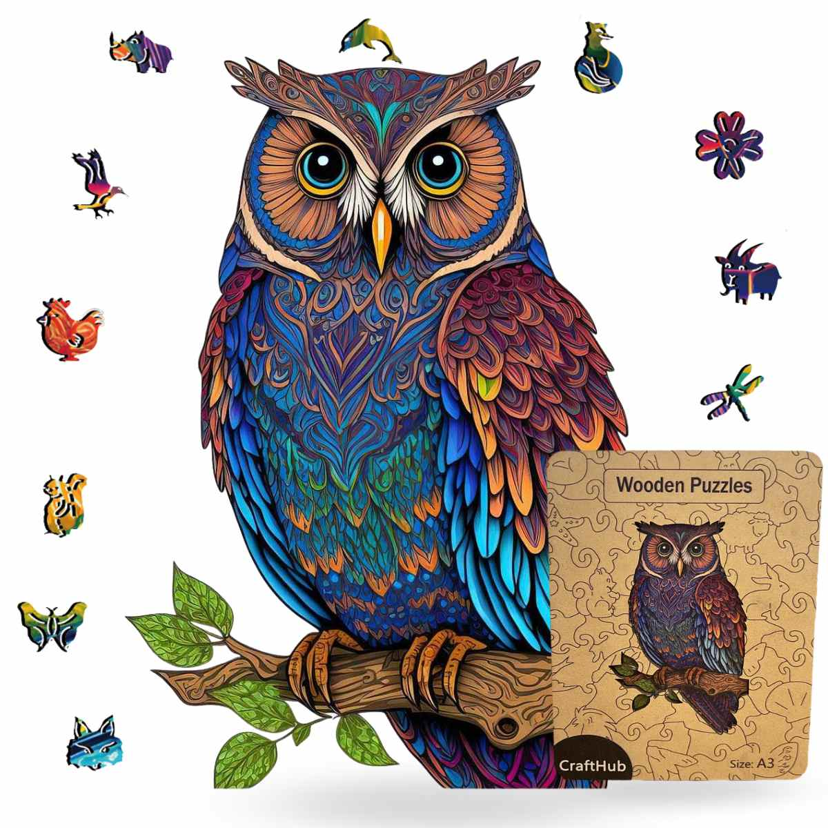 Enchanting Owl Wooden Jigsaw Puzzle - Perfect Gift 352